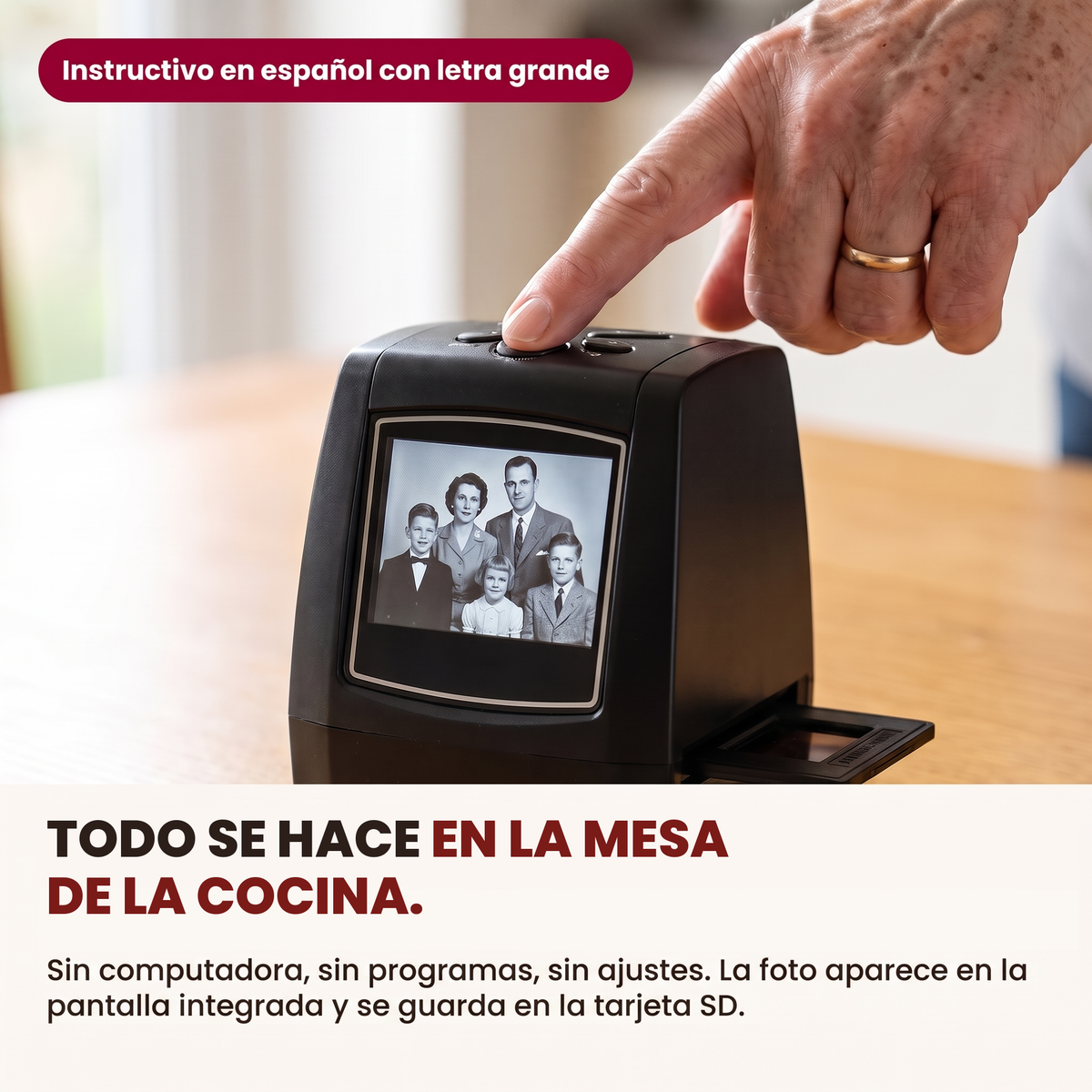 Todo se hace en la mesa de la cocina